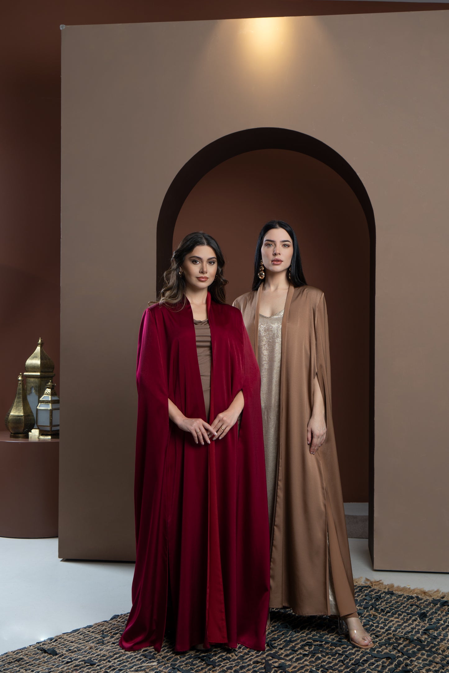 MAROON CAPE ABAYA