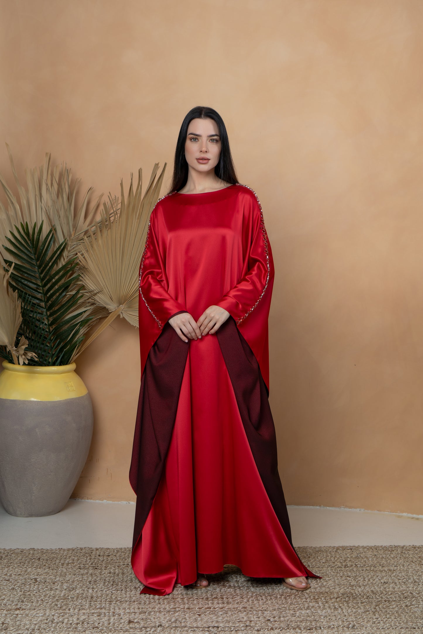 RED CRYSTAL KAFTAN