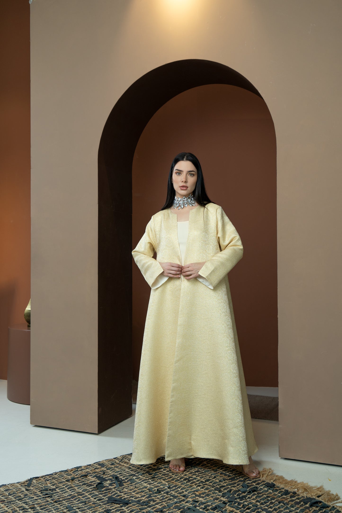 GOLD HONEYCOMB ABAYA