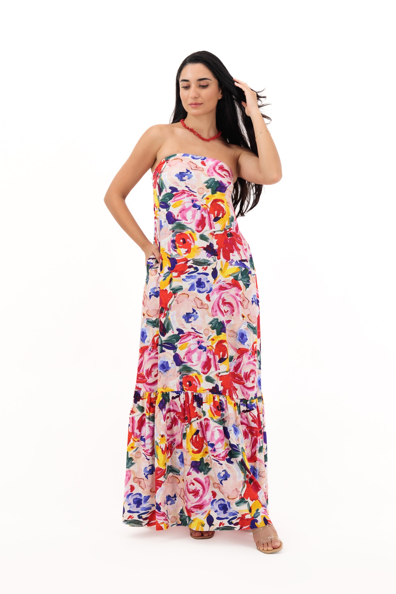 Meadow Muse – Sleeveless Relaxed Floral Dress
