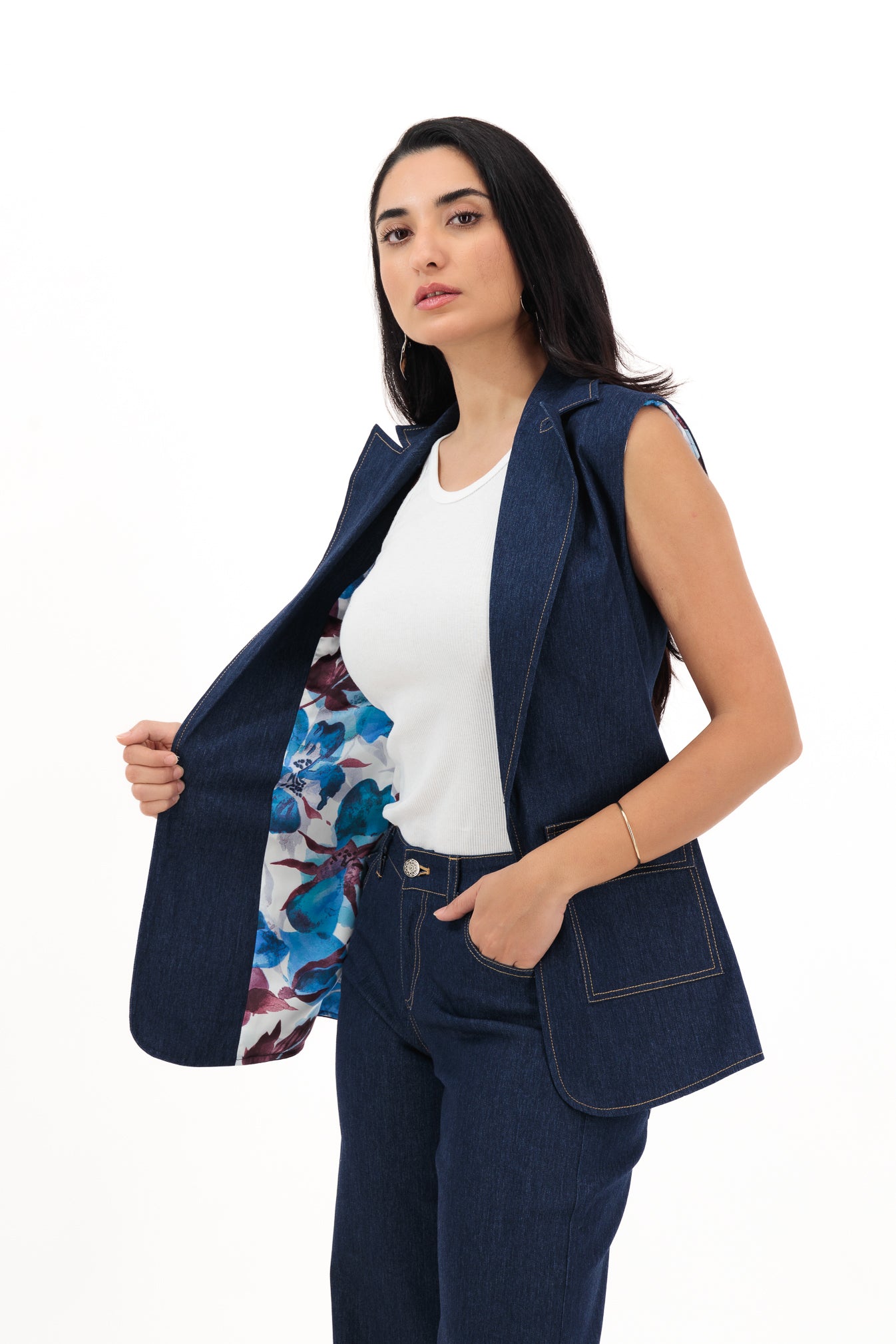 Denim Muse – Chic Jeans Suit Set