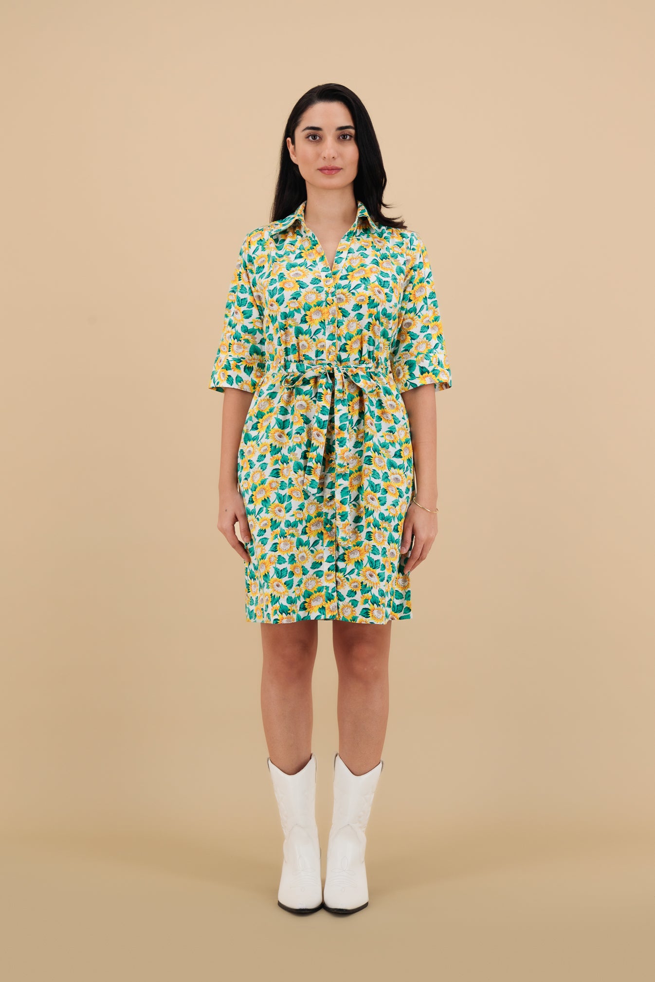 Sunflower – Chic Floral Midi Dress