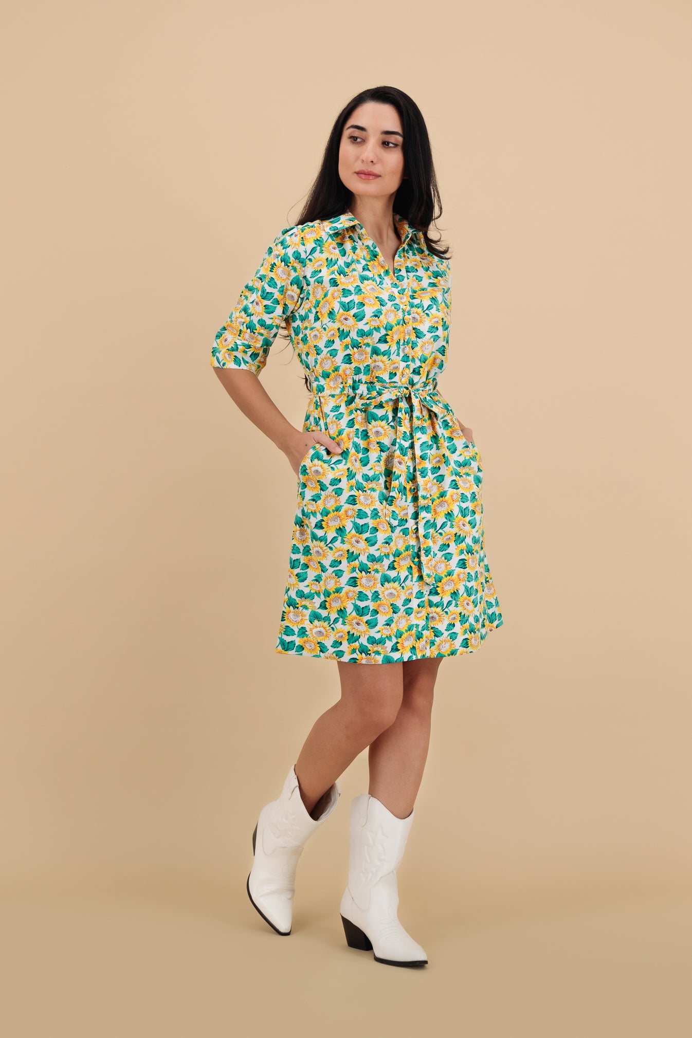 Sunflower – Chic Floral Midi Dress