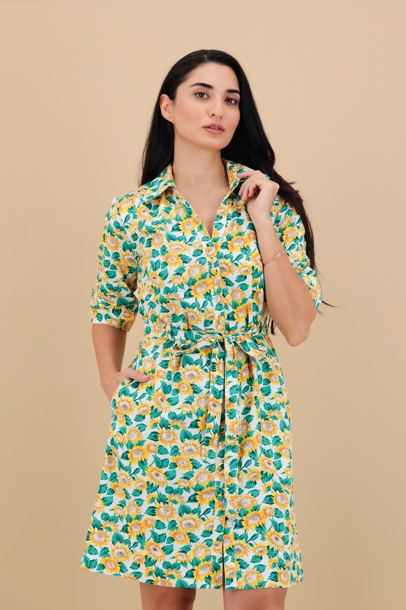 Sunflower – Chic Floral Midi Dress
