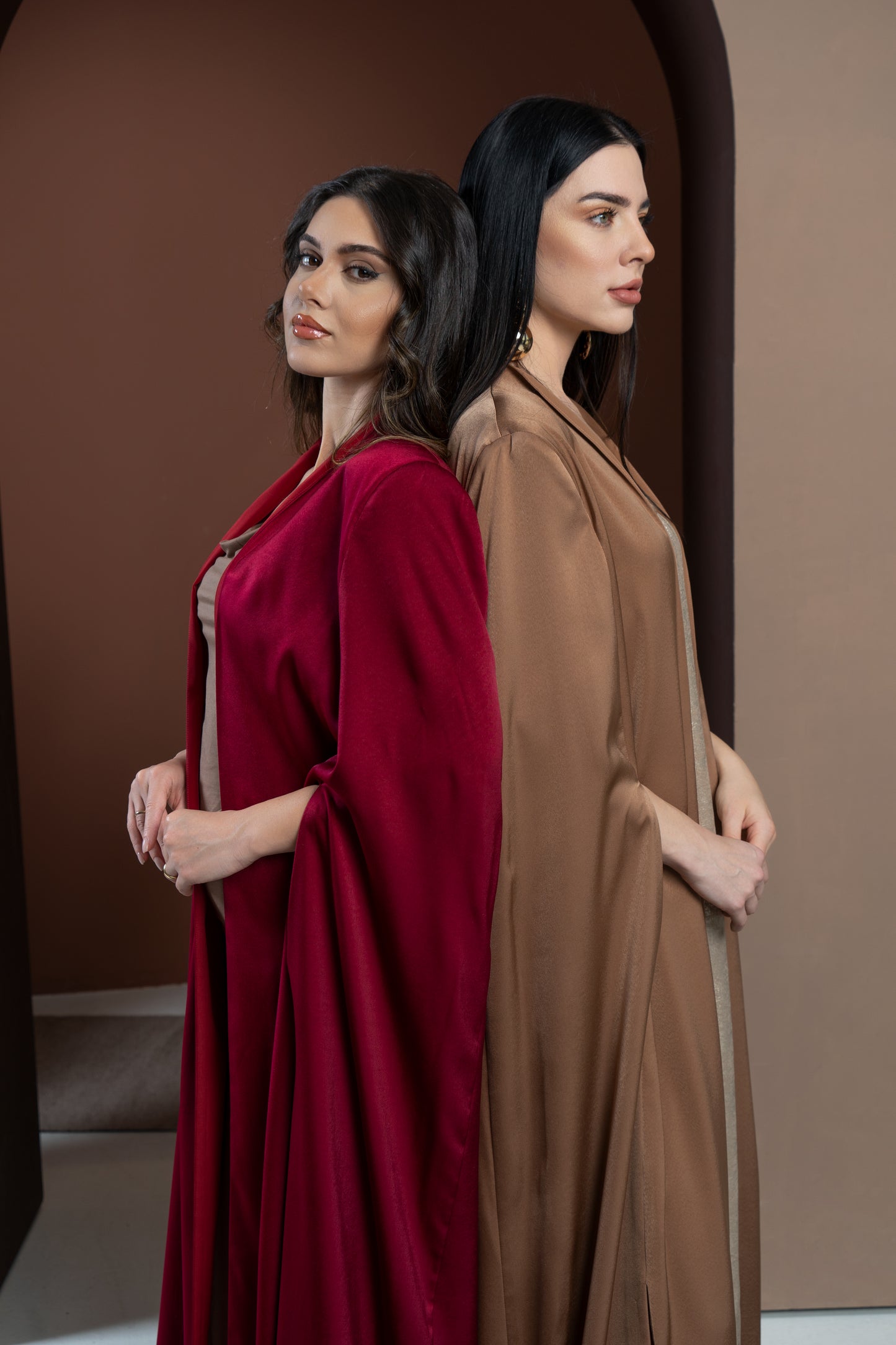 Maroon Cape Abaya