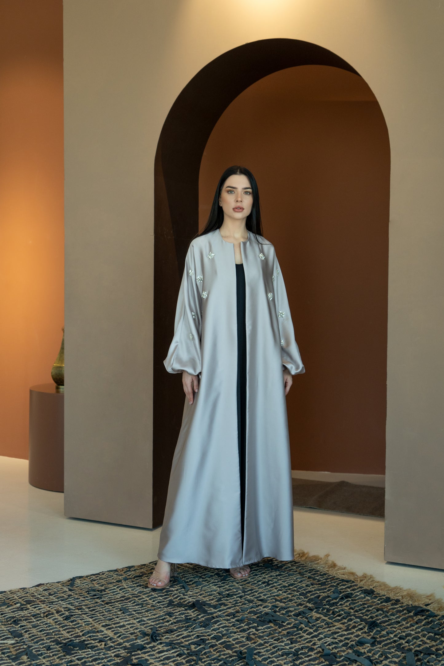 Silver Crystal Abaya