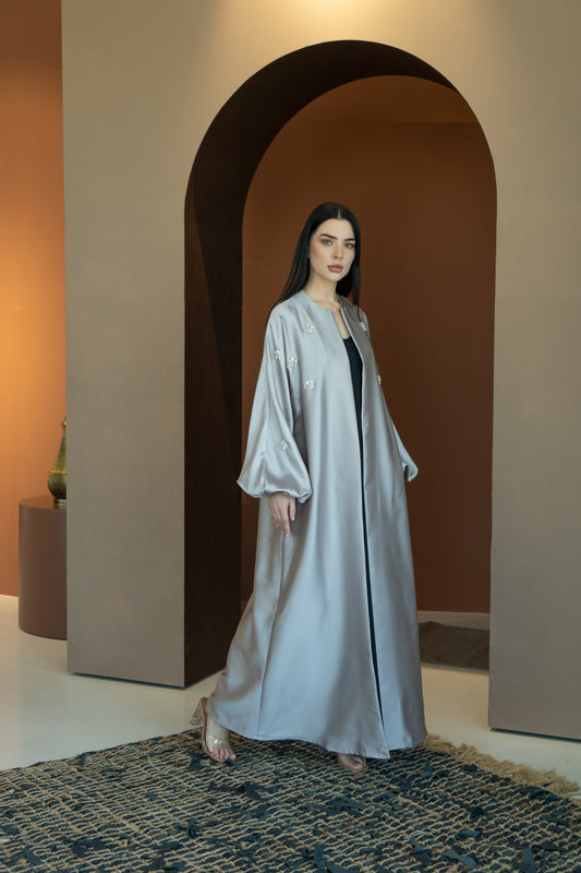 Silver Crystal Abaya