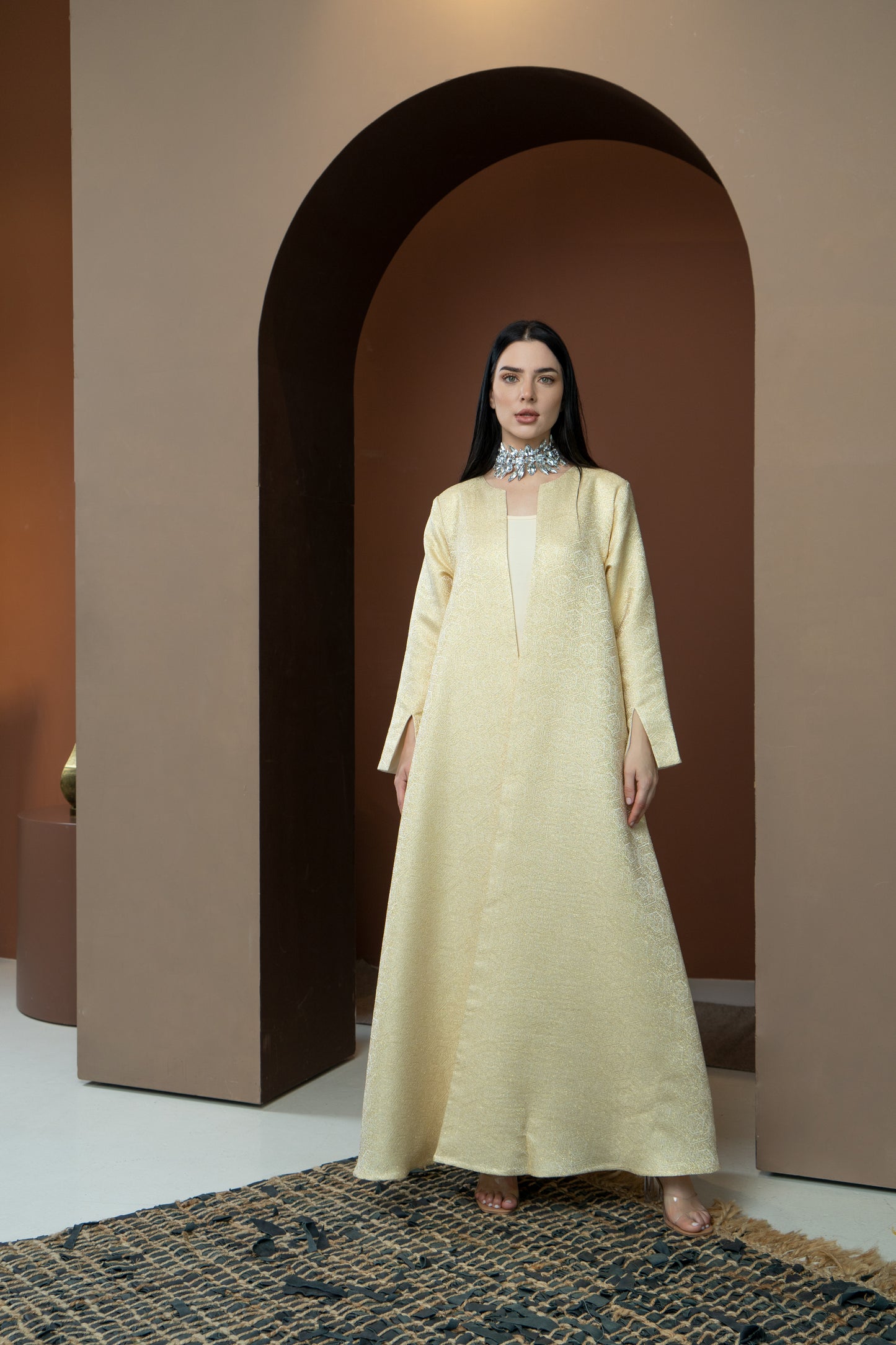 Gold Honeycomb Abaya