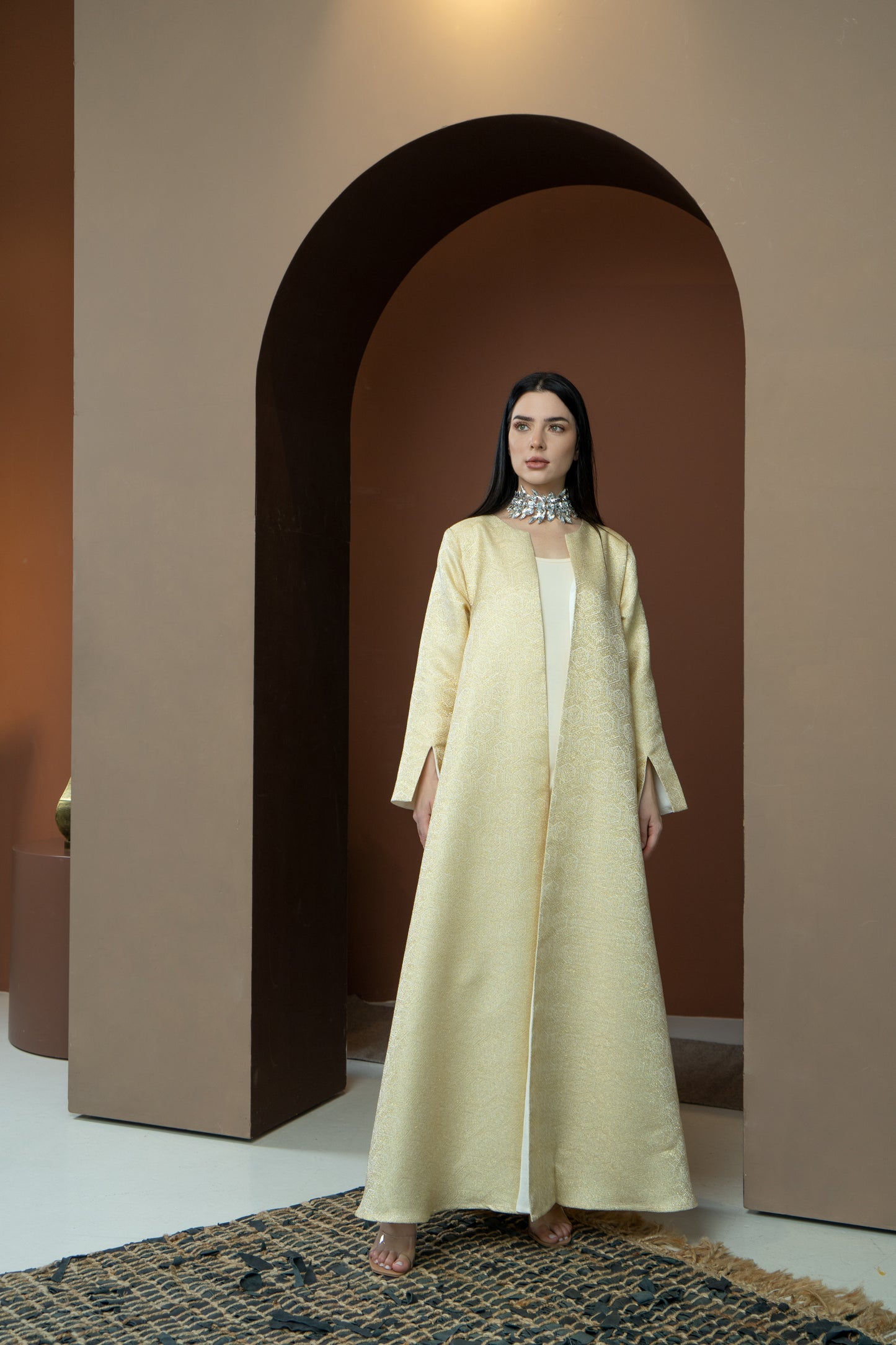 Gold Honeycomb Abaya