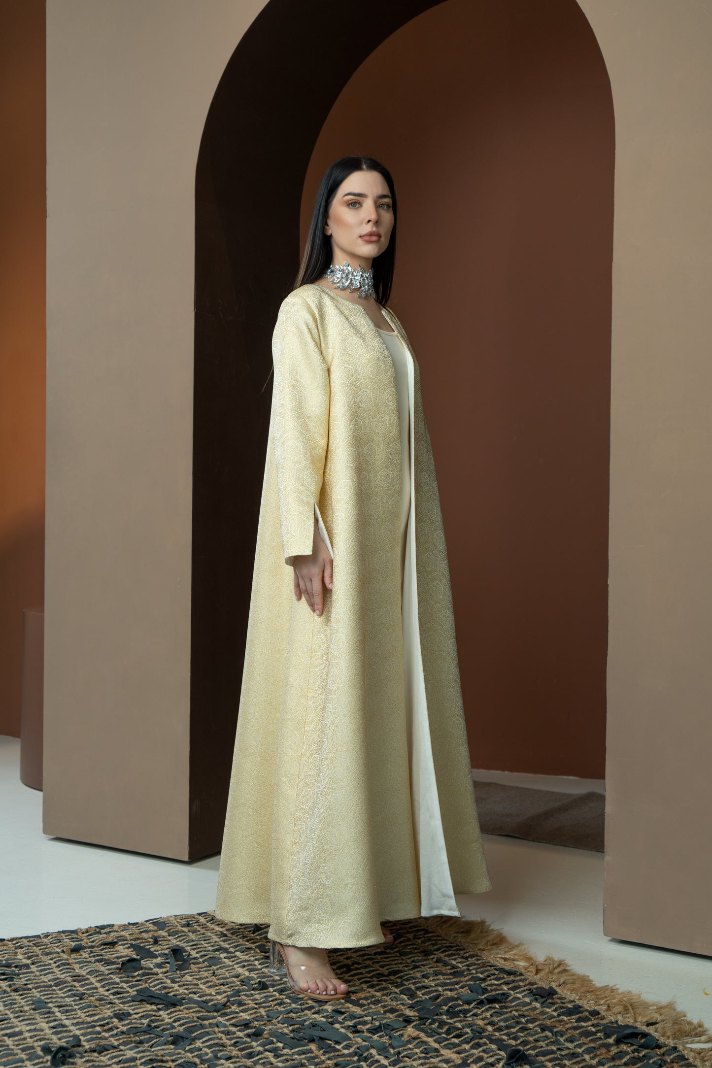 Gold Honeycomb Abaya