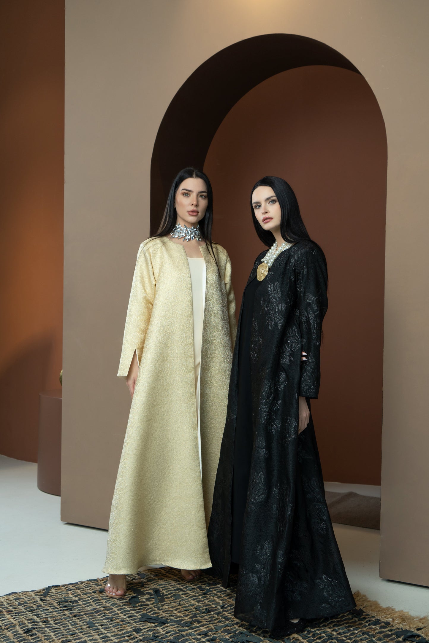 Gold Honeycomb Abaya