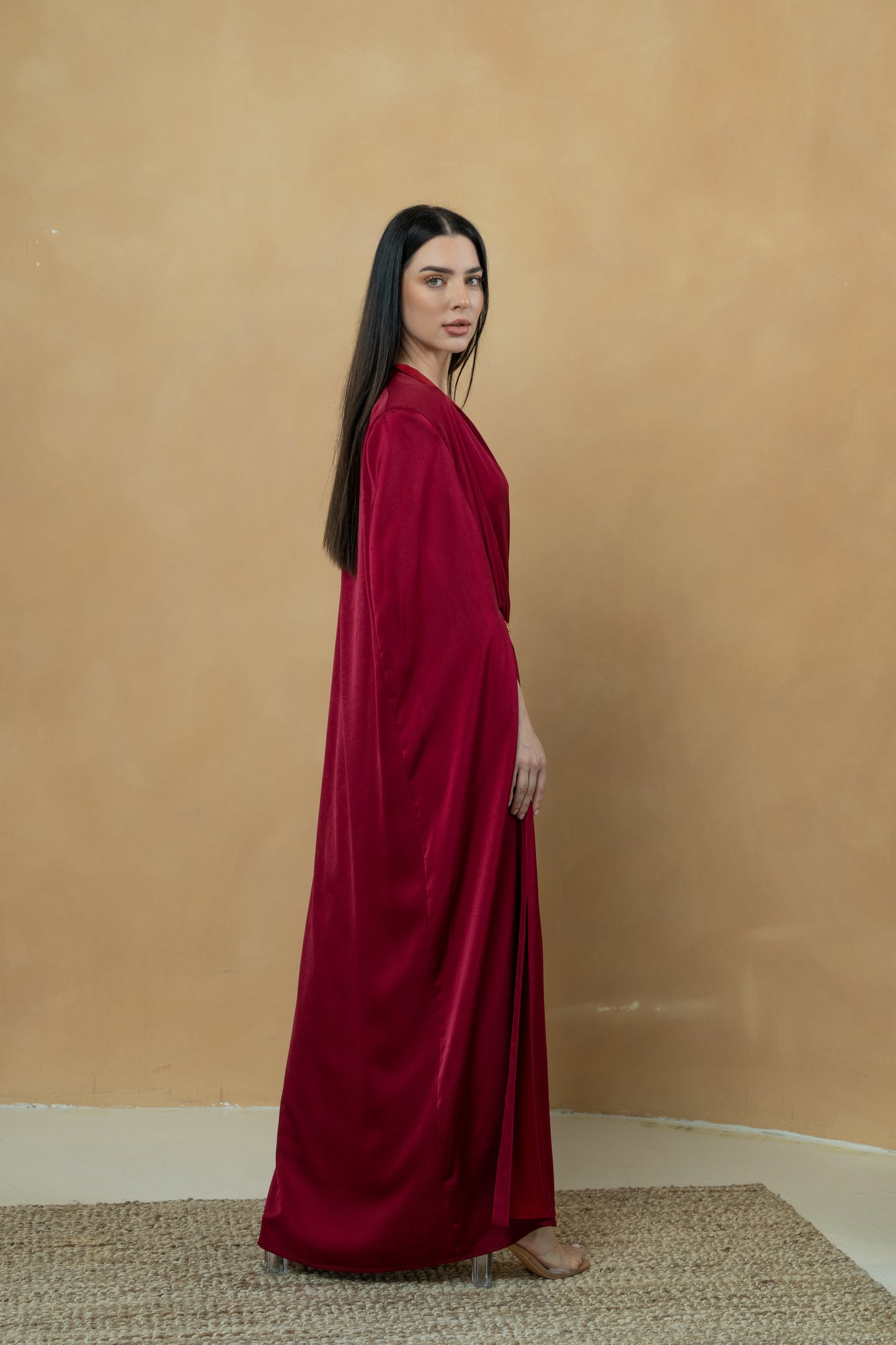 Maroon Cape Abaya