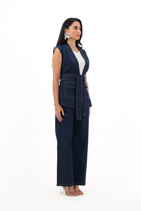Denim Muse – Chic Jeans Suit Set